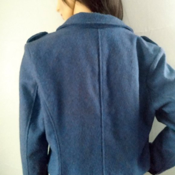 Dollhouse Outerwear Blazer Blue And Black Wool/Shell Blend W/Lining: Size Small - Picture 9 of 17